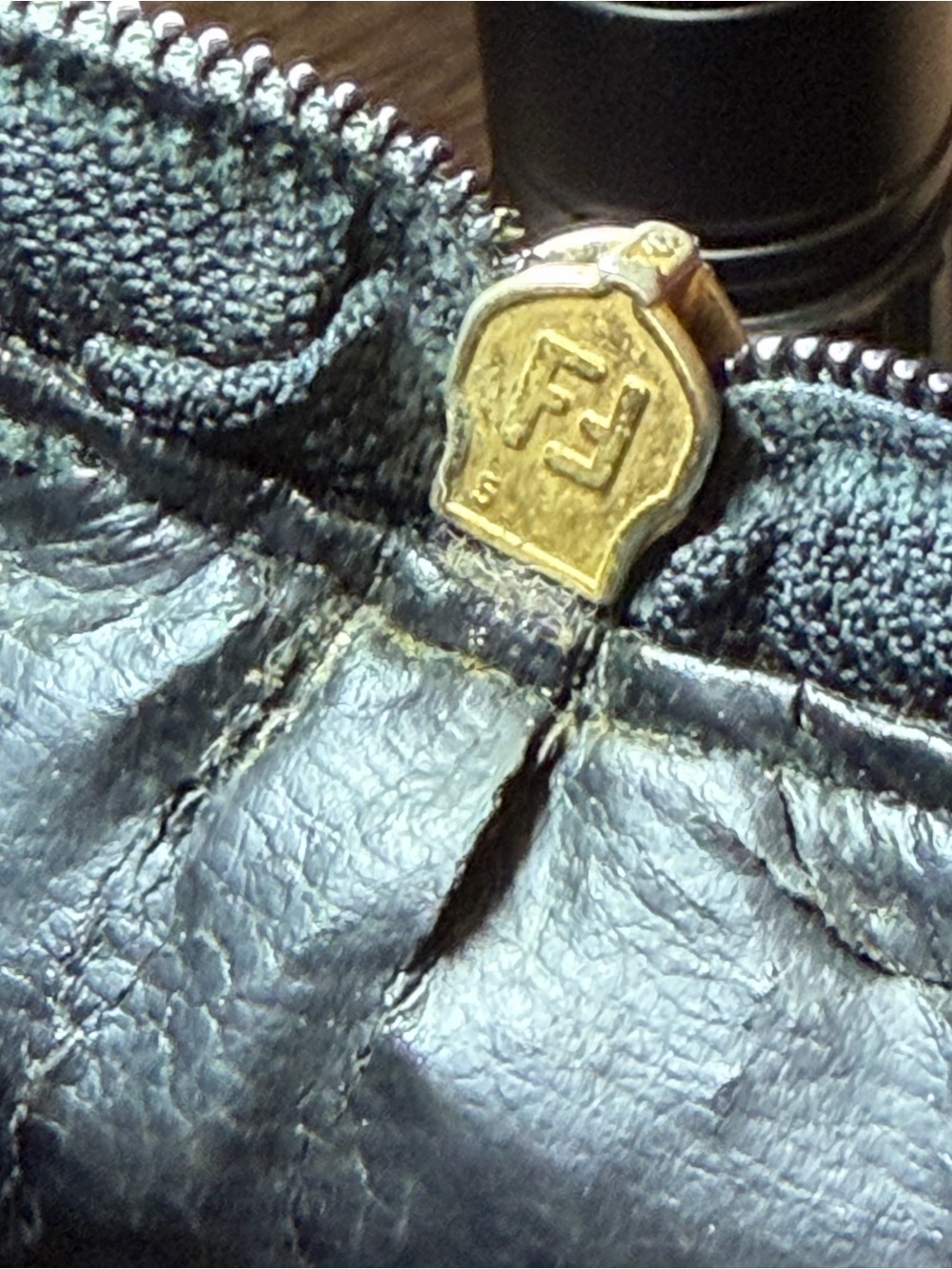 Fendi Top Handle Brown and Tan Striped Canvas Satchel with Leather Trim - Picture 6 of 12